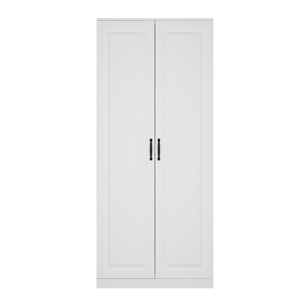 White Storage Cabinet: Kitchen Pantry, Buffet, Large 72.2"H Bookshelf