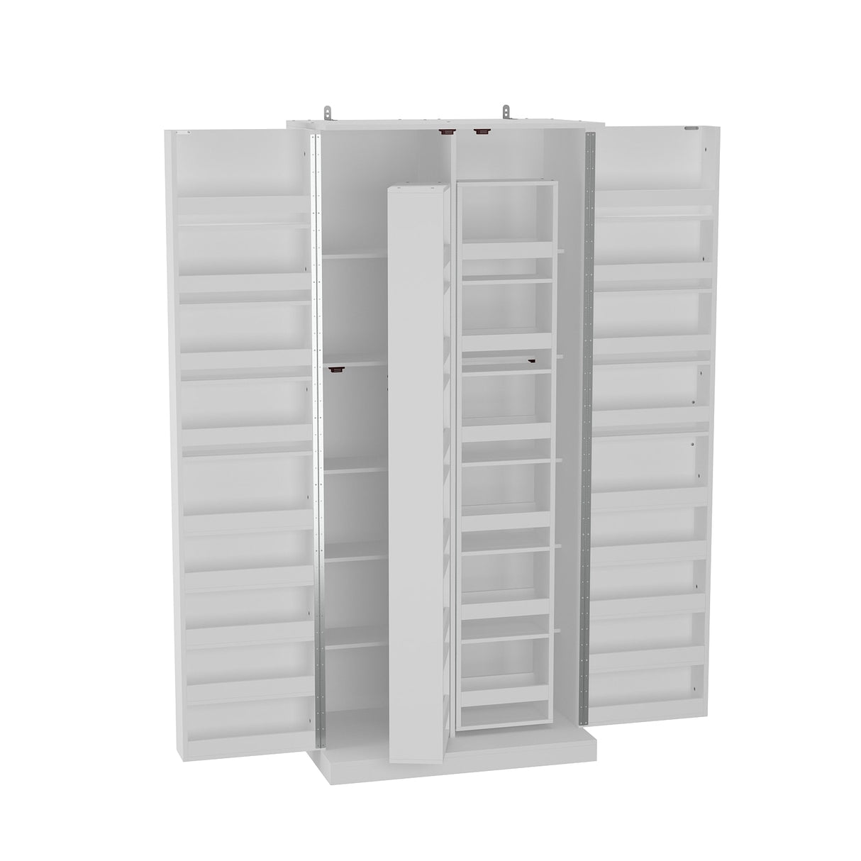 White Storage Cabinet: Kitchen Pantry, Buffet, Large 72.2"H Bookshelf
