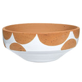 White Terra-cotta Pot with Dots