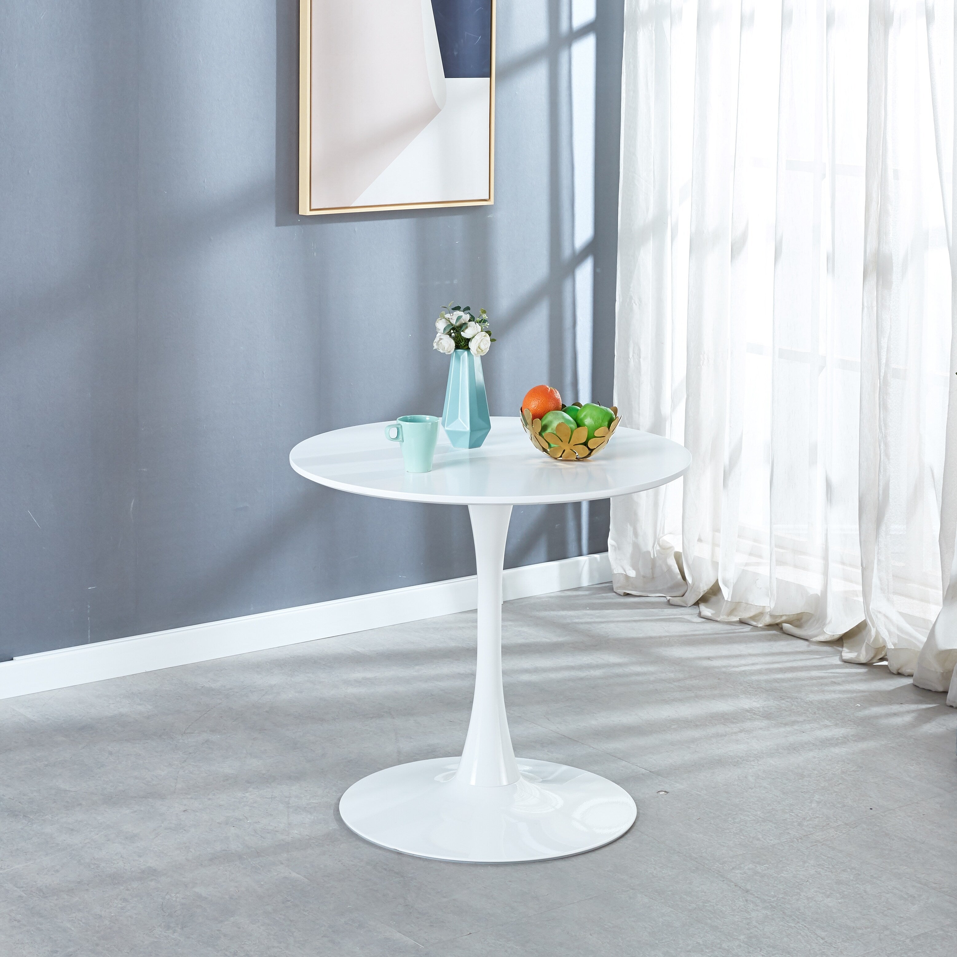 White Tulip Table Mid century Dining Table Overstock