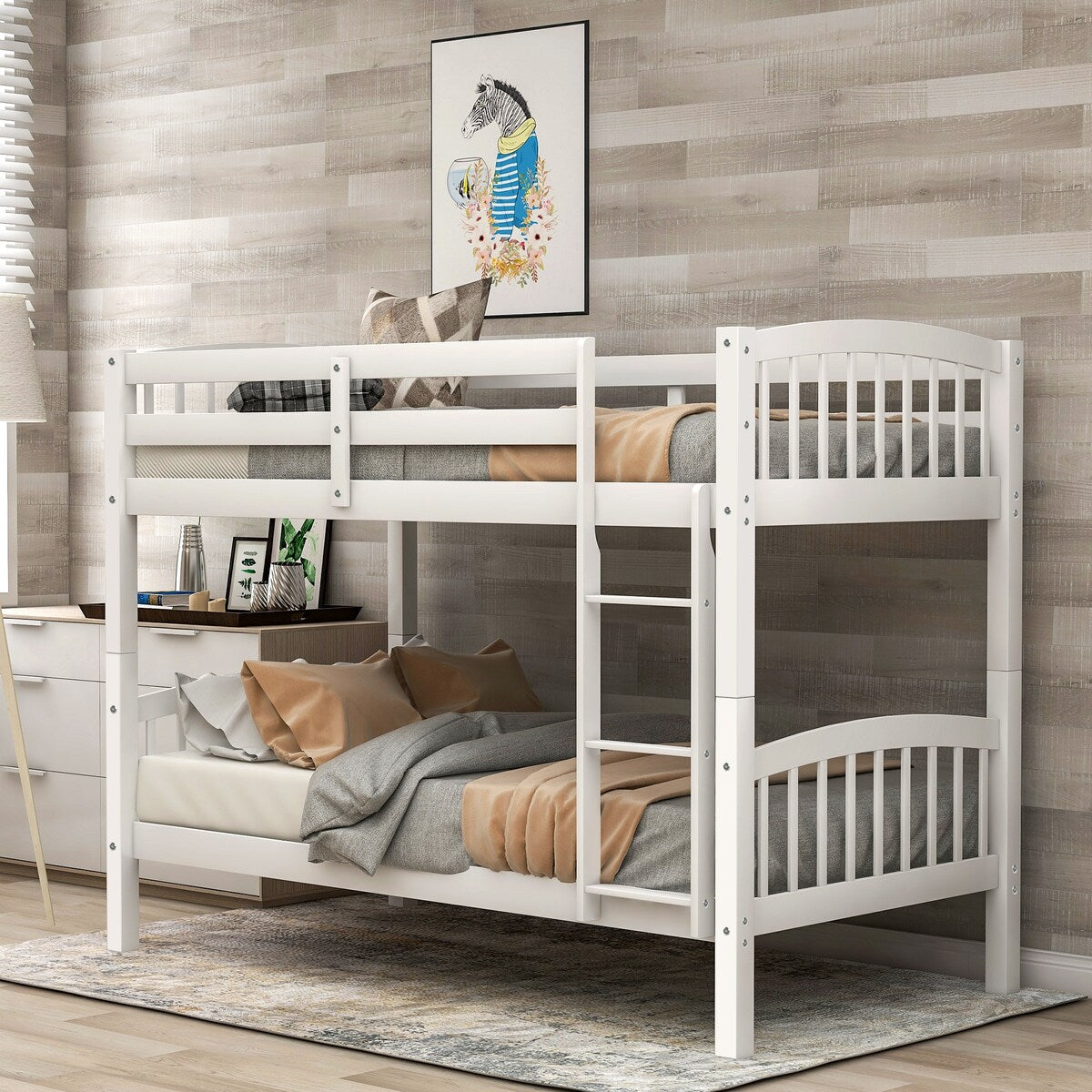 White bunk beds that separate on sale