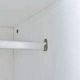 White Twin Size Murphy Bed Cabinet with Built-in Wardrobe and Table&Open Shelves&Drawers