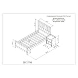 White Twin SizeModern Bed with Nightstand, Ideal for Kids, Teens, and Adults, Sturdy Construction, No Box Spring Needed