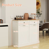 White Two Drawers and Two-Compartment Tilt-Out Trash Cabinet,itchen Trash Cabinet