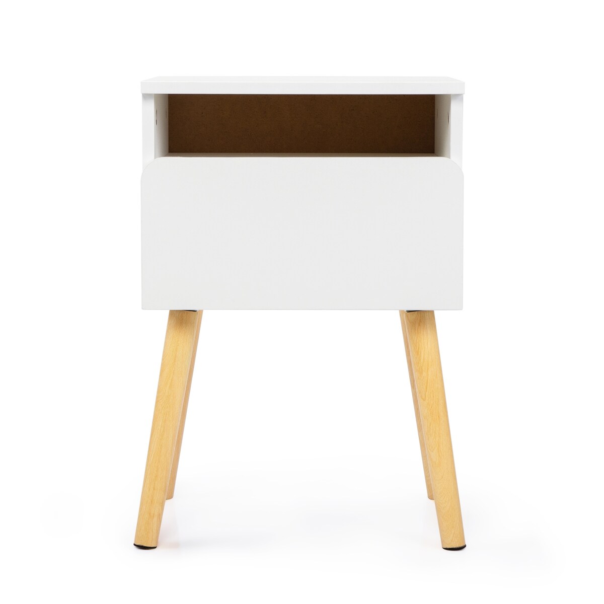 White Versatile Nightstand, Bedroom End Table with Drawer, Storage Shelf, Side Table for Home & Office