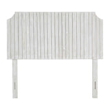 White Washed Slatted Headboard by East at Main