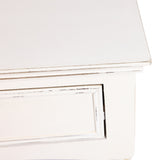 Distressed White Wood 2-Drawer 1-Shelf Console and Entry Table