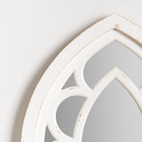 White Wood Cathedral Wall Mirror, 47 in.