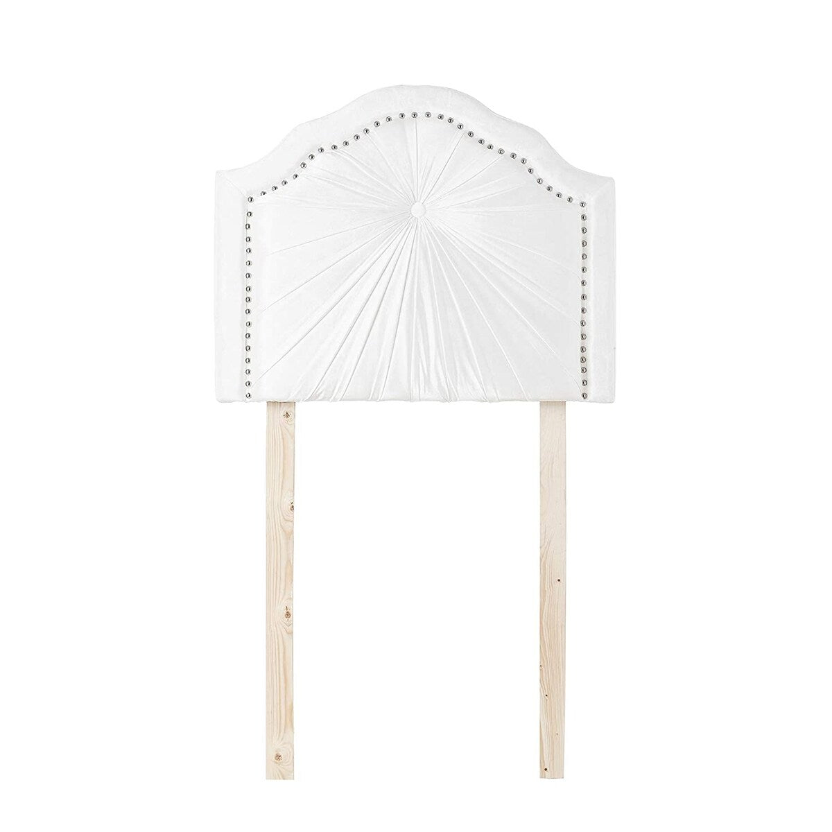 WhitePlush Pleated Double Bevel College Dorm Headboard