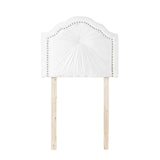 WhitePlush Pleated Double Bevel College Dorm Headboard