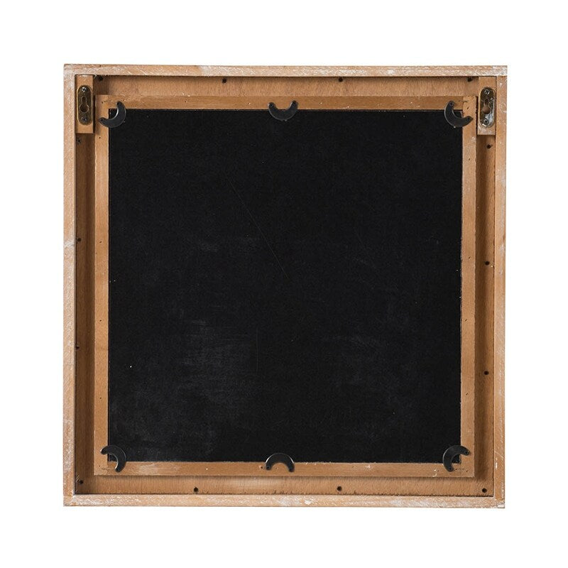 Whitewash Natural Tan 20-inch Quatrefoil Wall Mirror