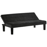 Whiting Black Flip Flop Armless Sofa