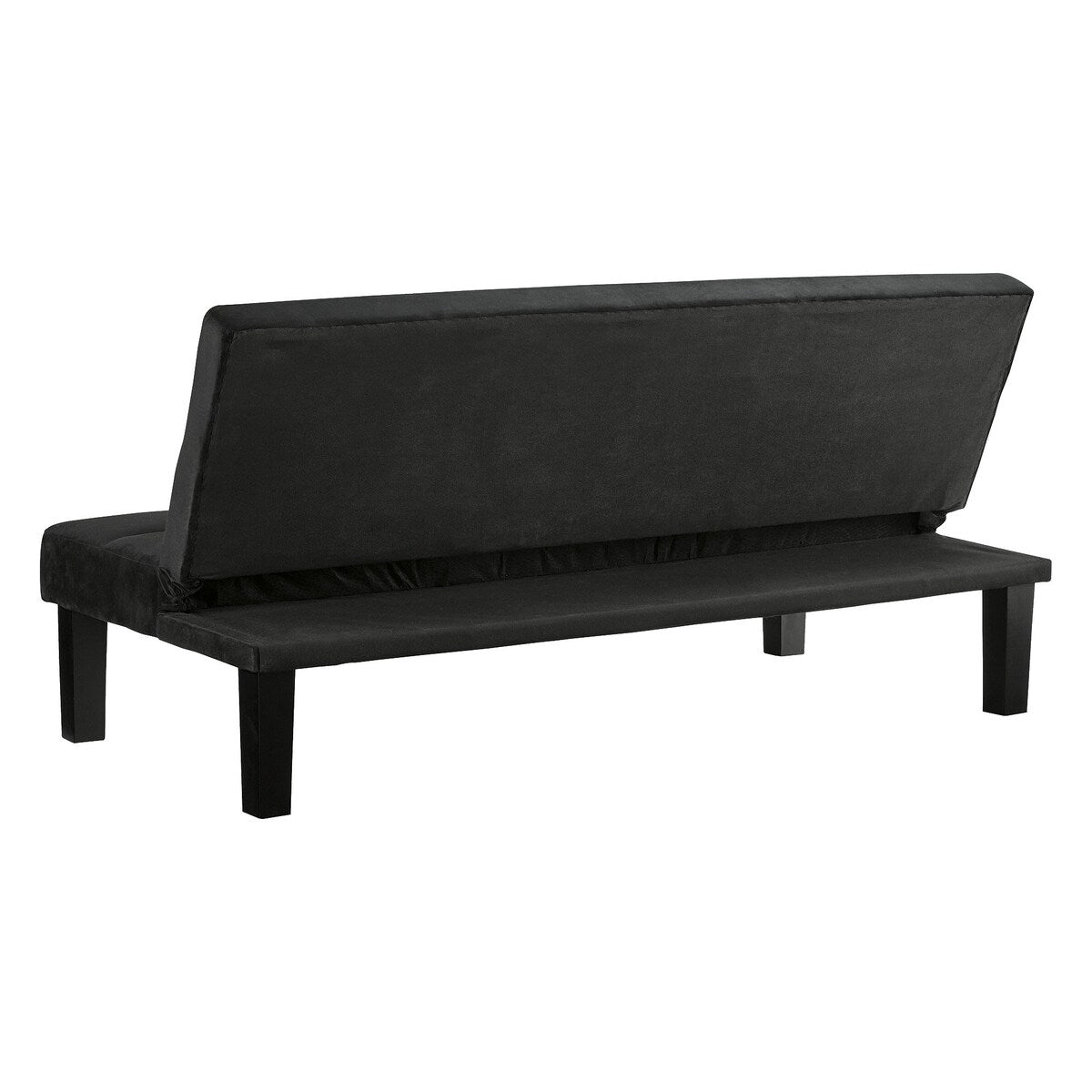 Whiting Black Flip Flop Armless Sofa
