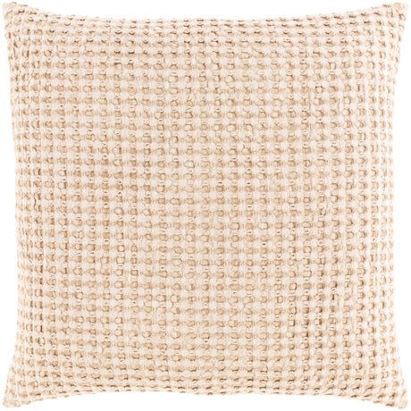 Livabliss Whitley Faded Waffle Weave Cotton Throw Pillow