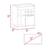 Whitlock 6-Bottle 2-Shelf Bar Cabinet Dark Walnut And Smokey Oak
