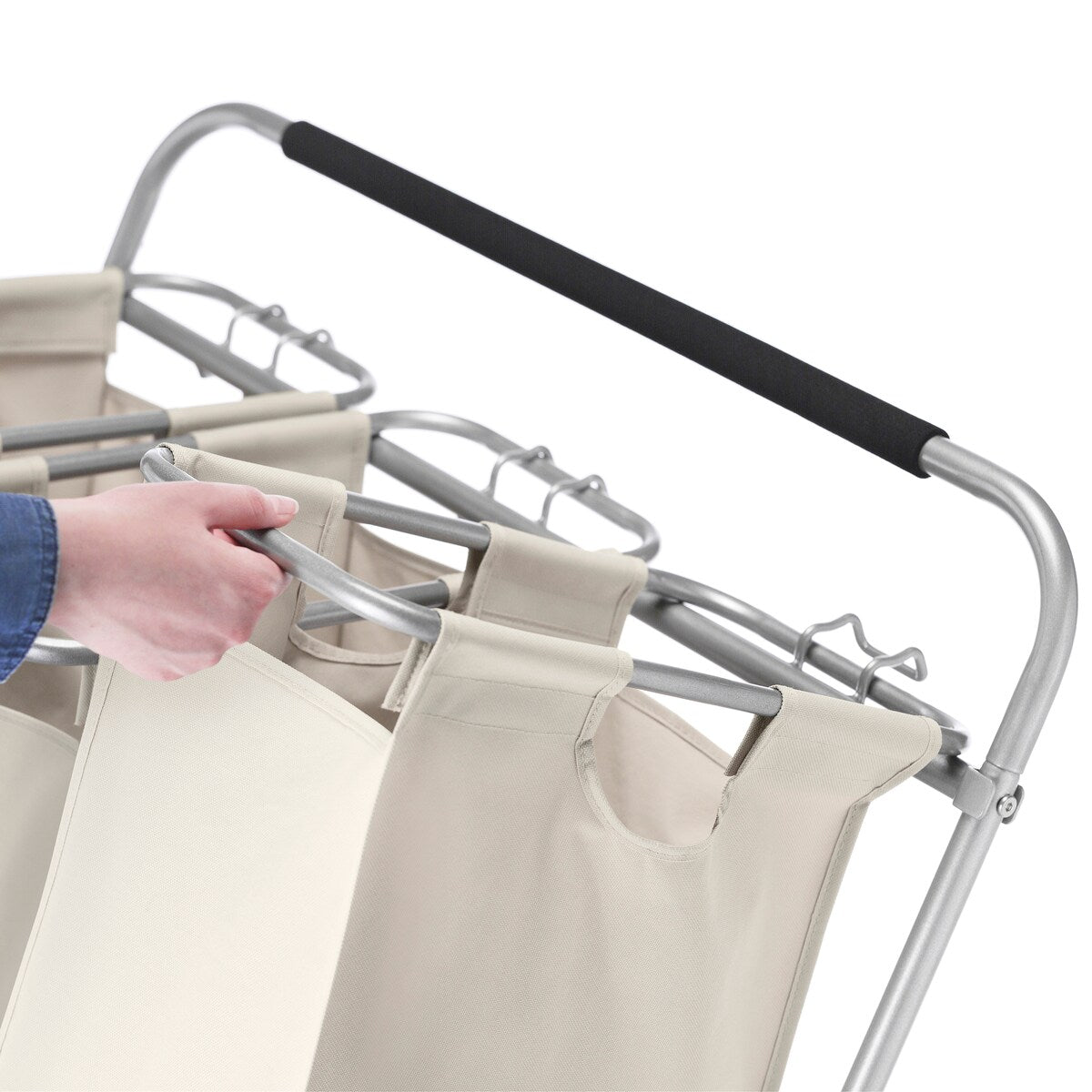 Whitmor 3-Bag Rolling Laundry Sorter