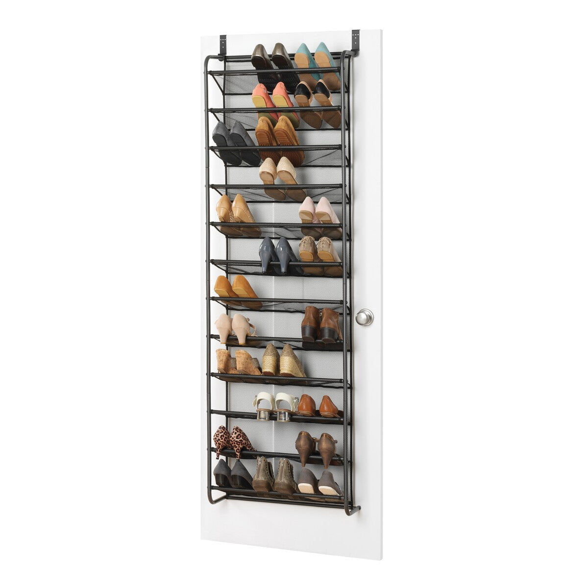 Whitmor 36 Pair Over-the-Door Shoe Rack - Grey