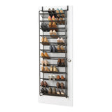 Whitmor 36 Pair Over-the-Door Shoe Rack - Grey