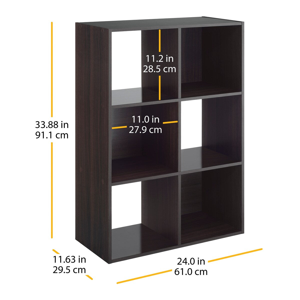 Whitmor 6 Cube Organizer - Espresso