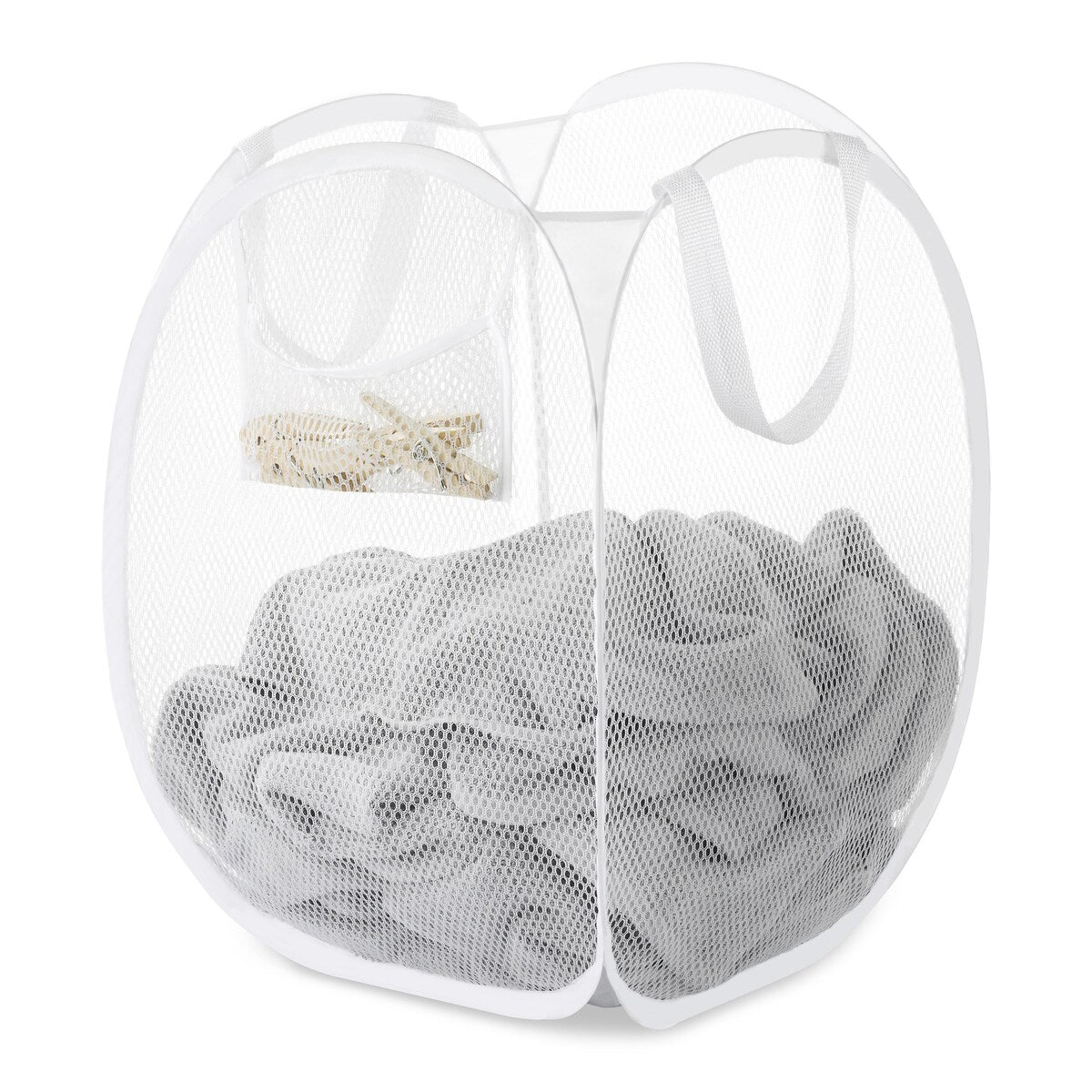 Whitmor Pop & Fold Laundry Hamper - White
