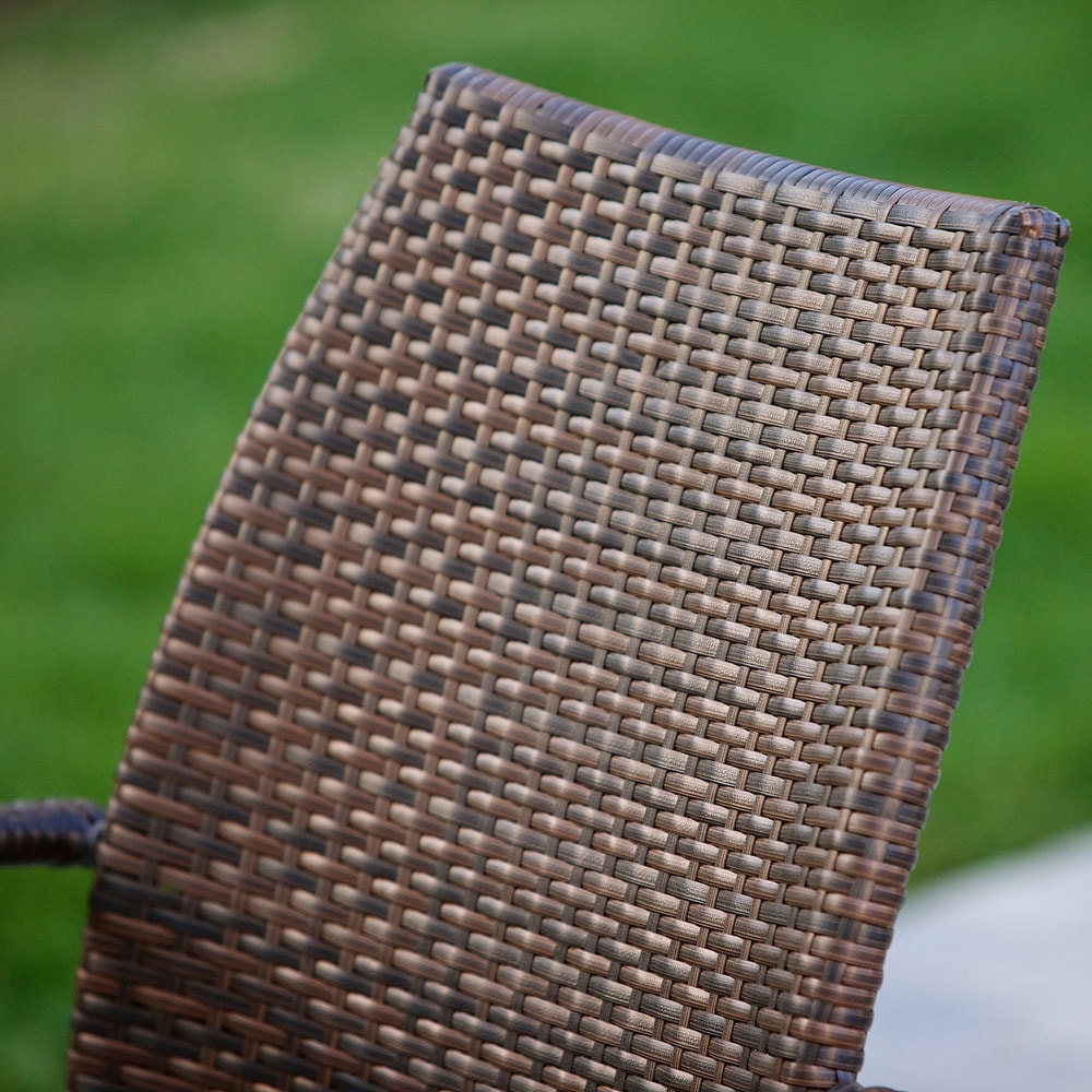 Whitney Outdoor 3-Piece Wicker Stacking Chair Chat Set by Christopher Knight Home