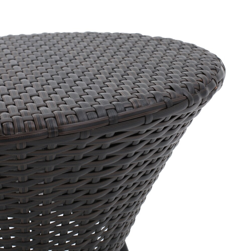 Whitney Outdoor 3-Piece Wicker Stacking Chair Chat Set by Christopher Knight Home