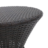 Whitney Outdoor 3-Piece Wicker Stacking Chair Chat Set by Christopher Knight Home