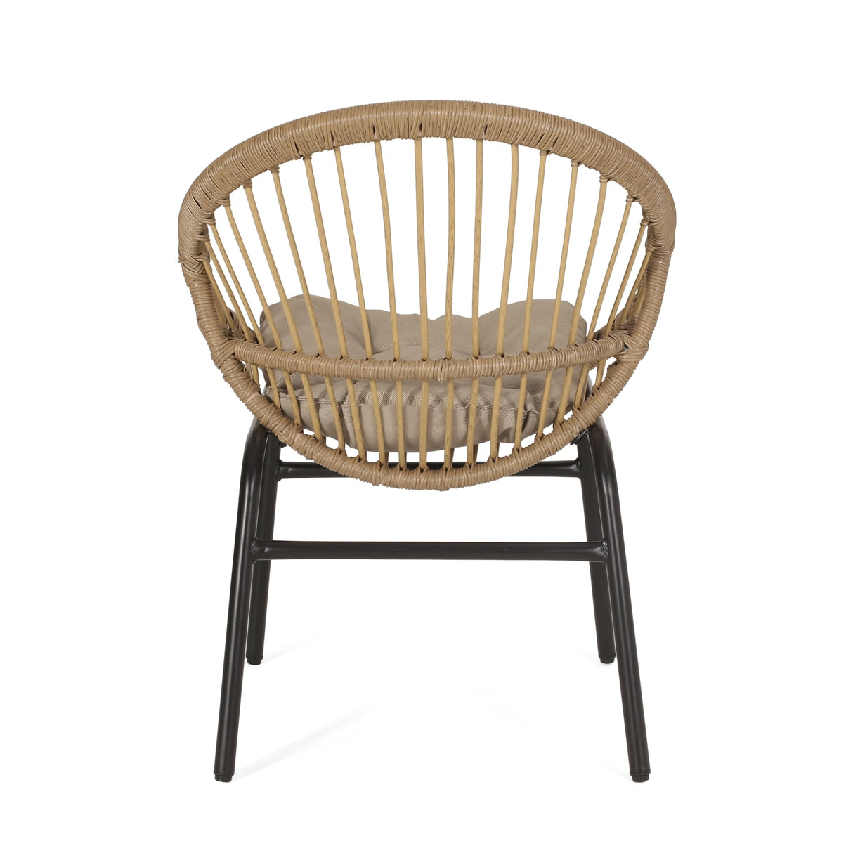 Whitten Outdoor Outdoor Wicker Dining Chairs with Cushion (Set of 2) by Christopher Knight Home