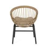 Whitten Outdoor Outdoor Wicker Dining Chairs with Cushion (Set of 2) by Christopher Knight Home