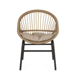 Whitten Outdoor Outdoor Wicker Dining Chairs with Cushion (Set of 2) by Christopher Knight Home