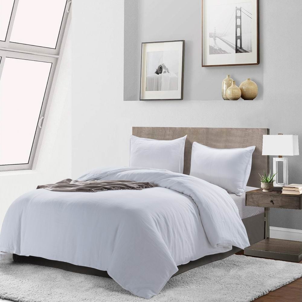 WHOLINENS Stone Washed Pure Hemp Duvet Cover Set
