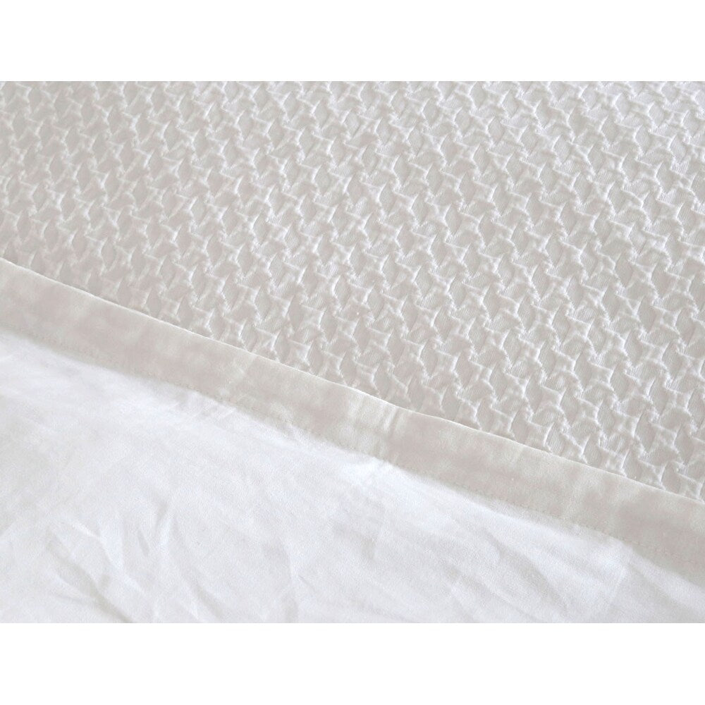 WHOLINENS Woven Texture Matelasse Duvet Cover Set