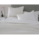 WHOLINENS Woven Texture Matelasse Duvet Cover Set