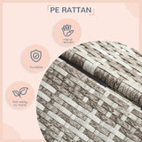 Wicker Dog House Outdoor with Canopy, Rattan Dog Bed with Water-resistant Cushion, for Small and Medium Dogs