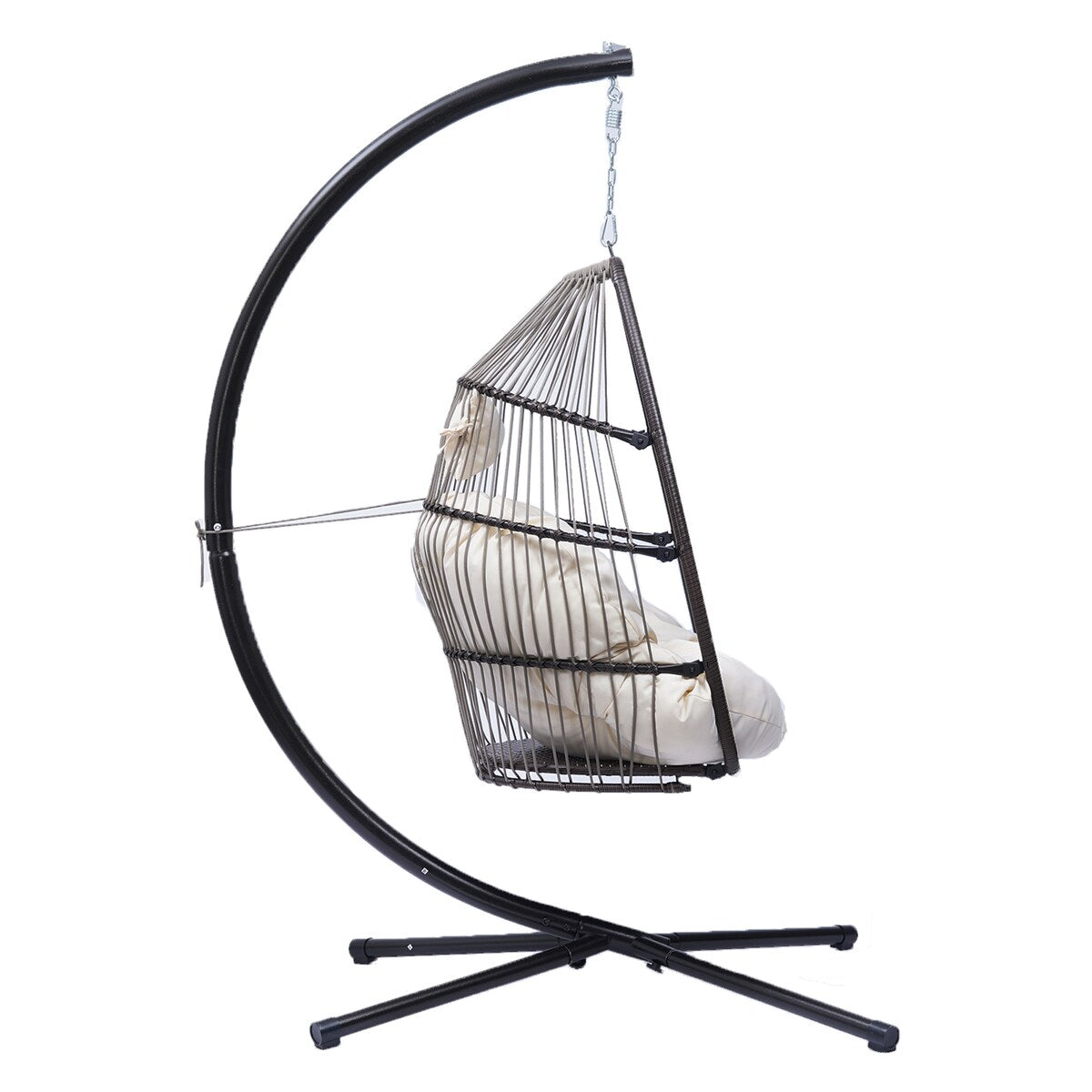 Wicker Hanging Egg Chair with Bracket