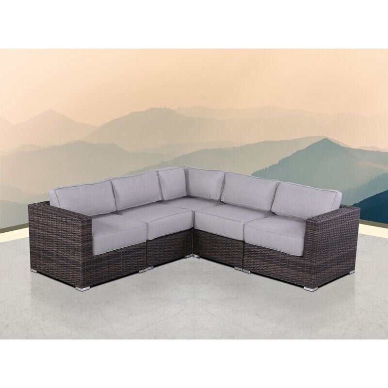 Wicker/Rattan 4 - Person Seating Group with Cushions