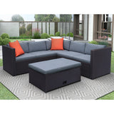 Wicker/Rattan 6 - Person Seating Group with Cushions
