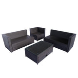 Wicker/Rattan 6 - Person Seating Group with Cushions