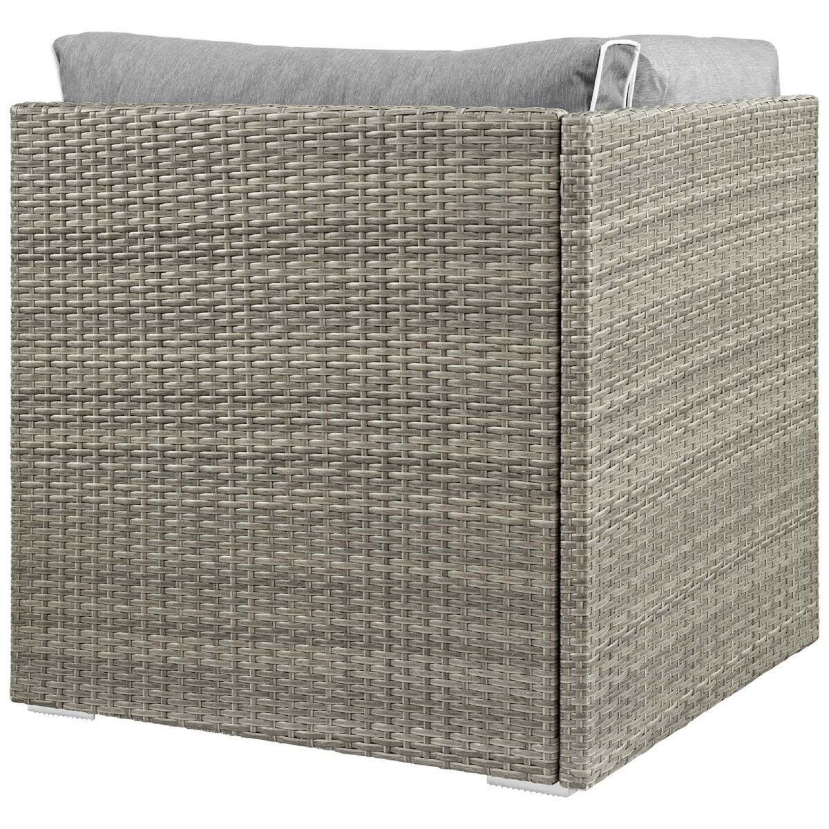 Wicker Rattan Outdoor Patio Corner Sectional Sofa Chair With Cushions