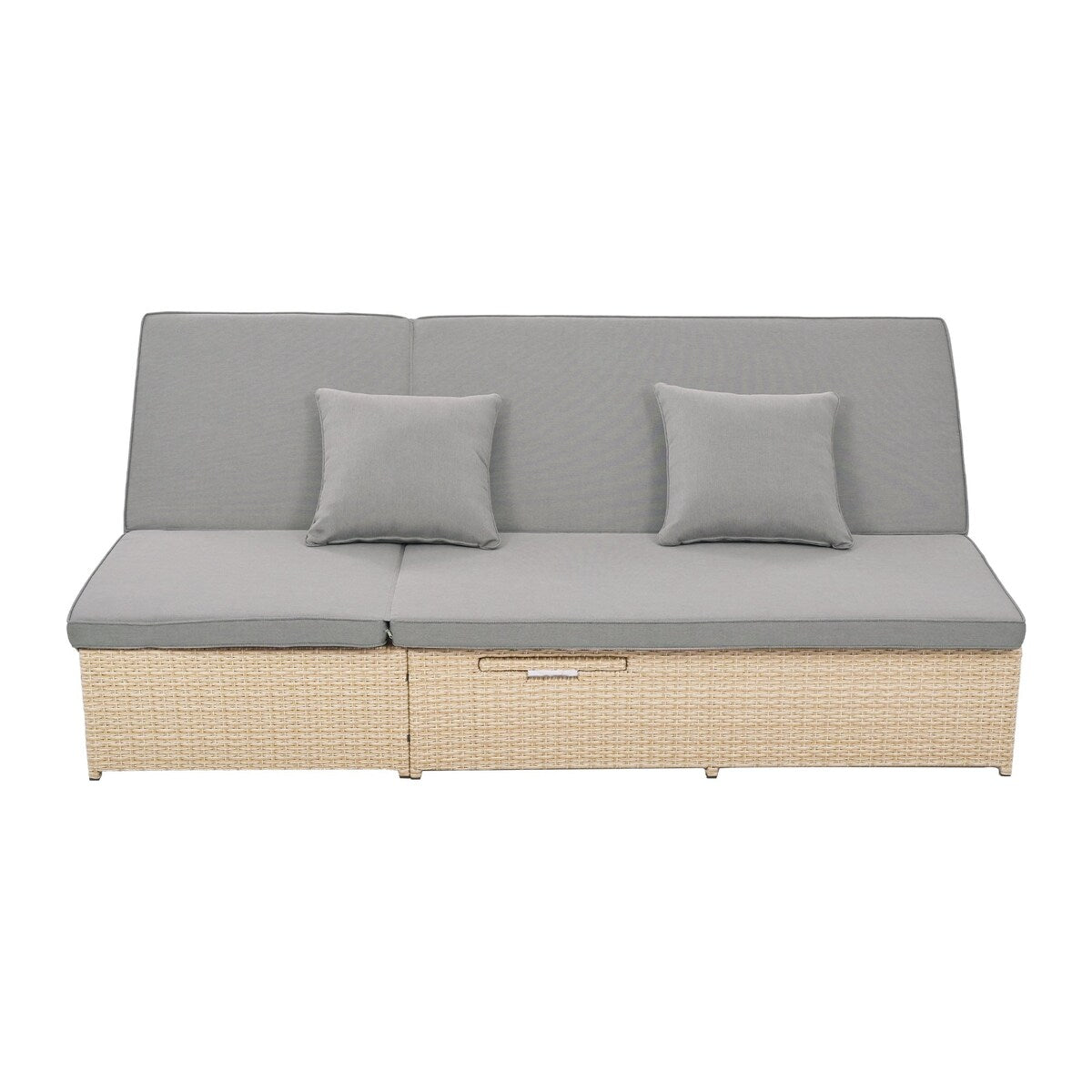 Wicker Rattan Outdoor Patio Reclining Chairs with Adjustable Backrest and Seat