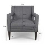 Modern 28.5" Wide Hollow Shape Arm Accent Chair