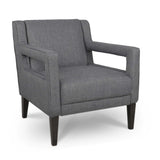 Modern 28.5" Wide Hollow Shape Arm Accent Chair