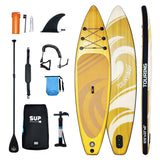 Wide Stable Inflatable Stand Up Paddle Board - Yellow