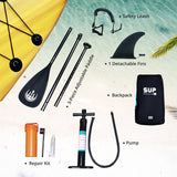 Wide Stable Inflatable Stand Up Paddle Board - Yellow