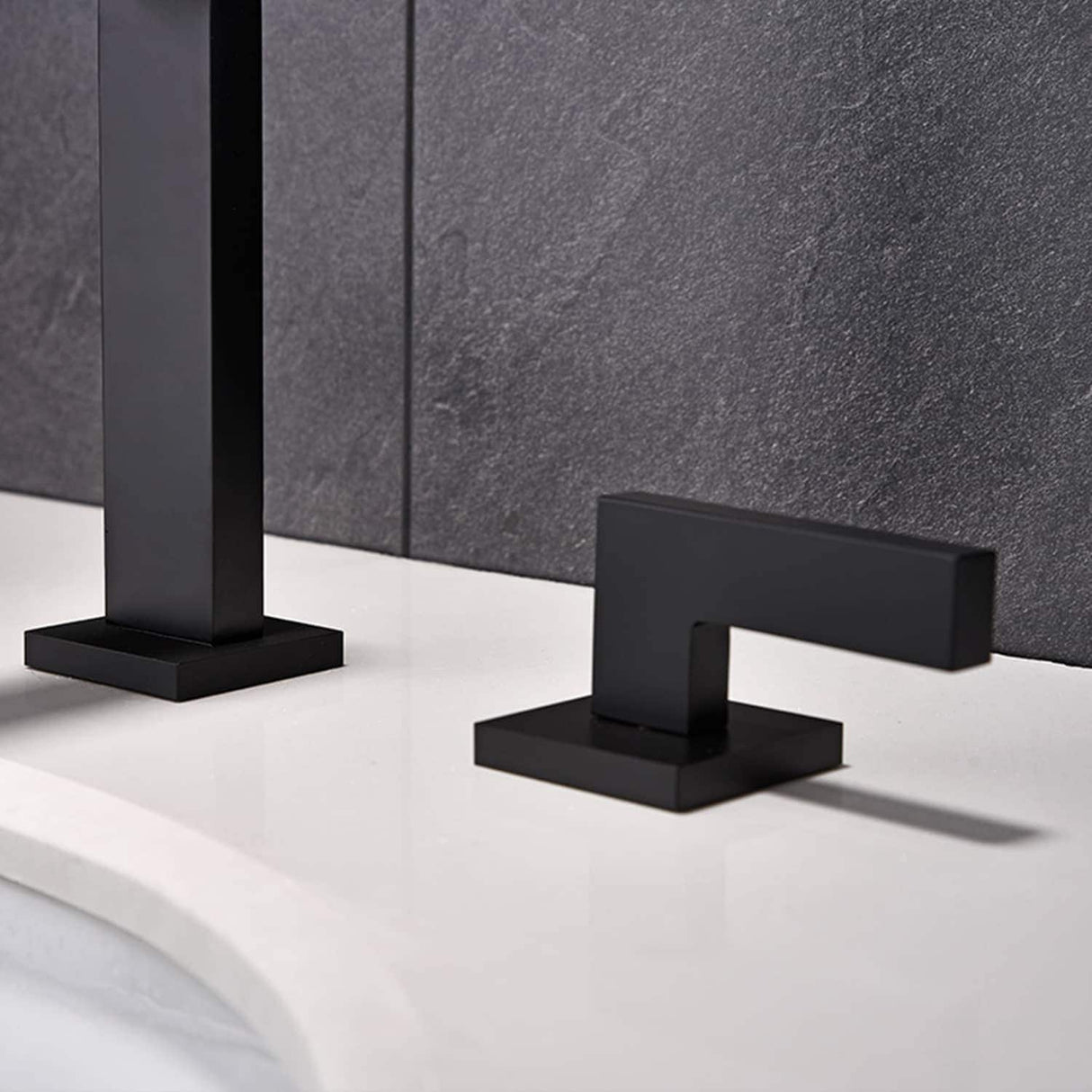Widespread Bathroom Faucet 3 Hole Modern 8 Inch Bathroom Sink Faucets 2 Handle Basin Vanity Mixer Taps With Valve