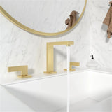 Widespread Bathroom Faucet 3 Hole Modern 8 Inch Bathroom Sink Faucets 2 Handle Basin Vanity Mixer Taps With Valve