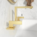 Widespread Bathroom Faucet 3 Hole Modern 8 Inch Bathroom Sink Faucets 2 Handle Basin Vanity Mixer Taps With Valve