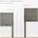 Widman Country Style King Size Grey Wooden Headboard