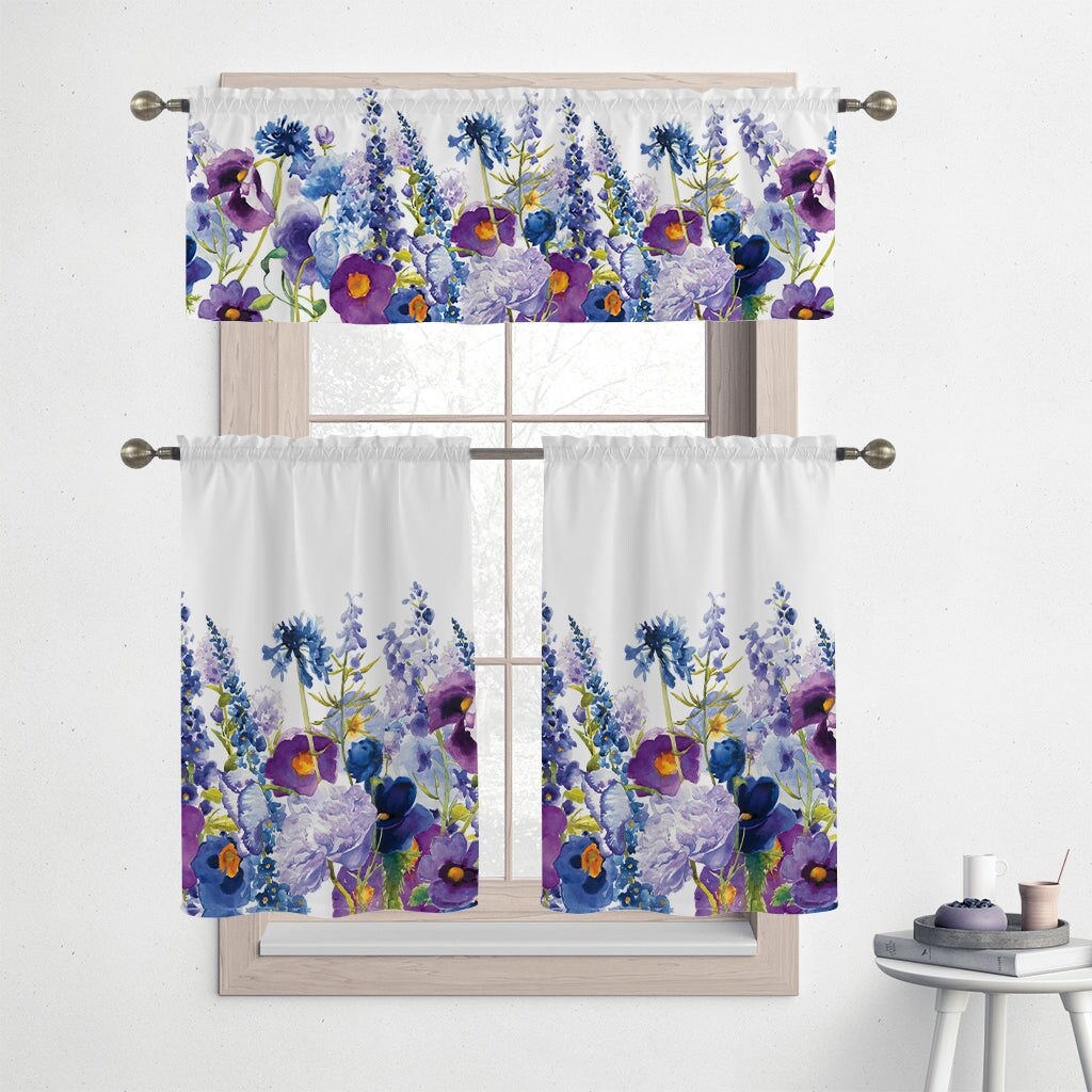 Laural Home Woodland Forest 36" Kitchen Curtain Valance and Tiers Set