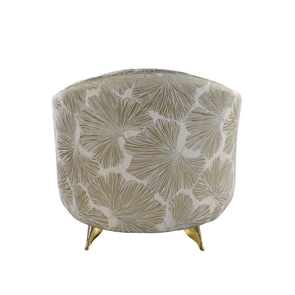 Wilder Chair with 1 Pillow in Beige Fabric